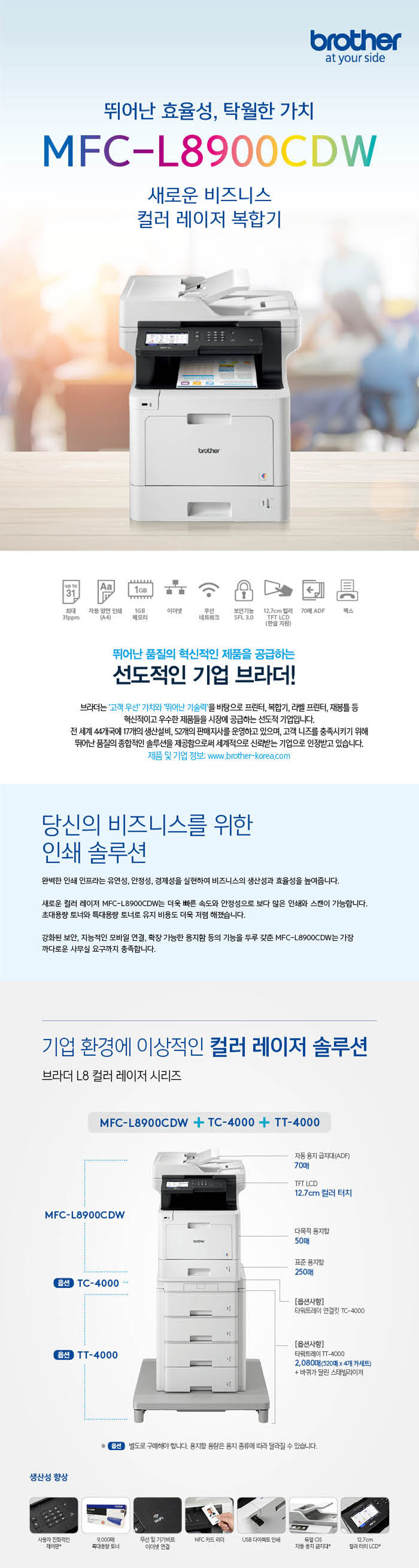 브라더 L8900CDW 상세 이미지 1